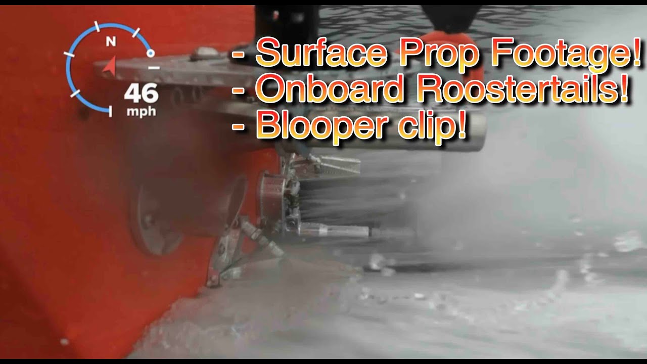 Running propeller footage. Onboard POV Remote control boat