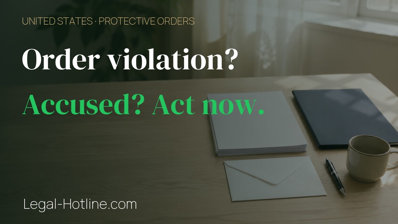 What happens if I am accused of violating a restraining or protective order? (US)
