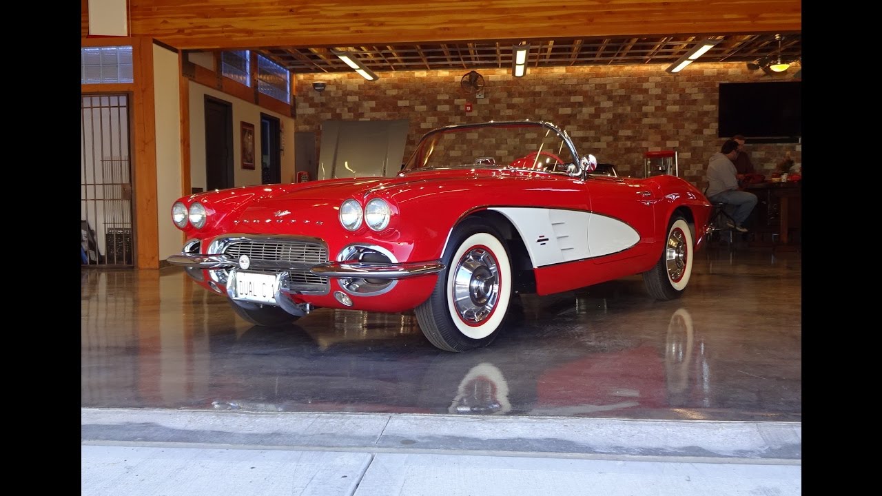 1961 Chevrolet Chevy Corvette Convertible in Red & Engine Sound on My Car Story with Lou Costabile