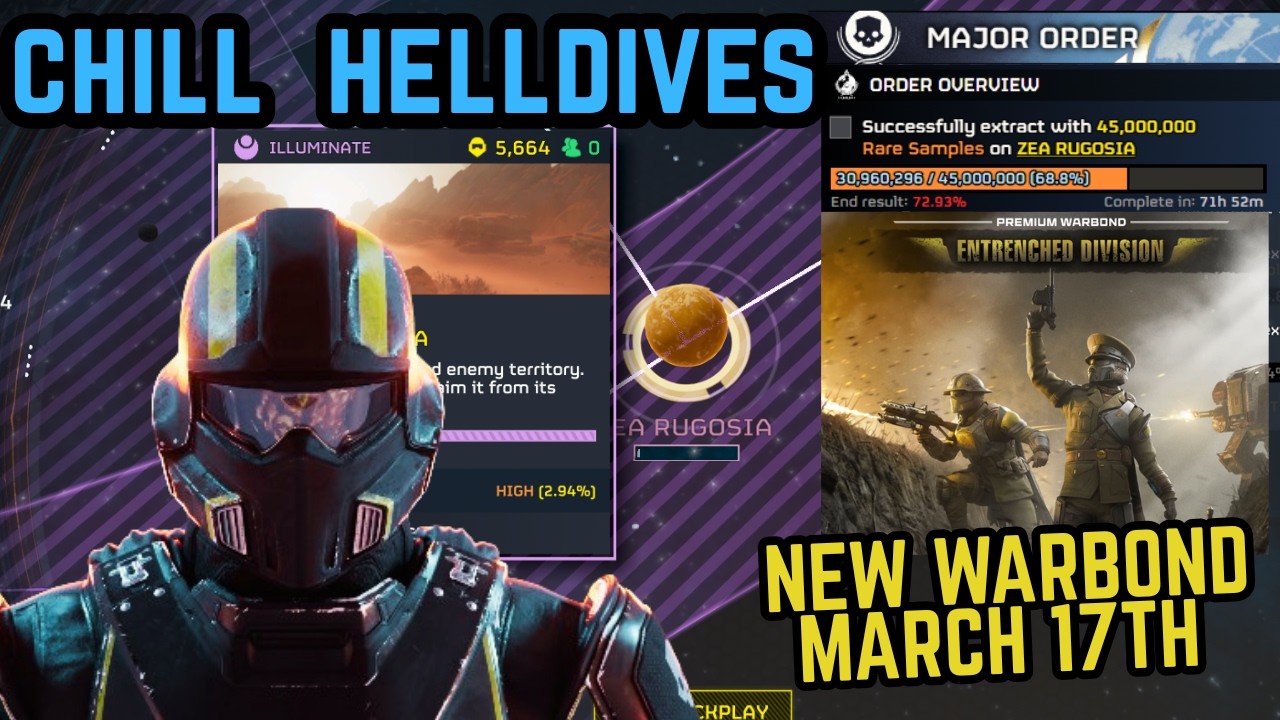 CHILL HELLDIVES | SQUID SAMPLES | NEW WARBOND MAR 17 | HELLDIVERS 2 #helldivers2gameplay