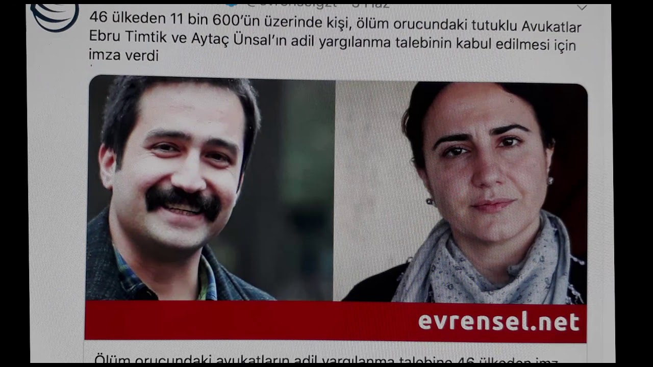 Av. Ebru Timtik ve Av. Aytaç Ünsal için Güneş Topla Benim İçin