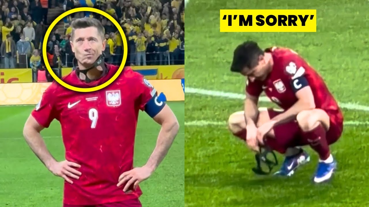 Lewandowski in tears as Poland fails to Qualify for World Cup!