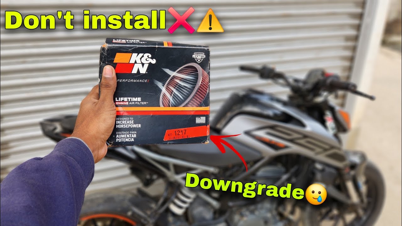 Don't install k&n air filter without watching video.