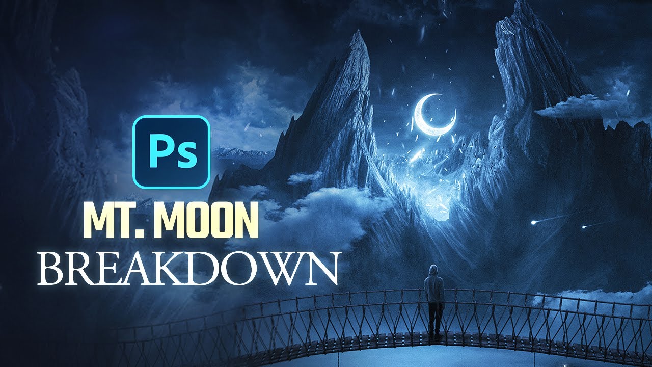 MOUNT MOON - Creating a Fantasy Landscape in Photoshop - Art Breakdown