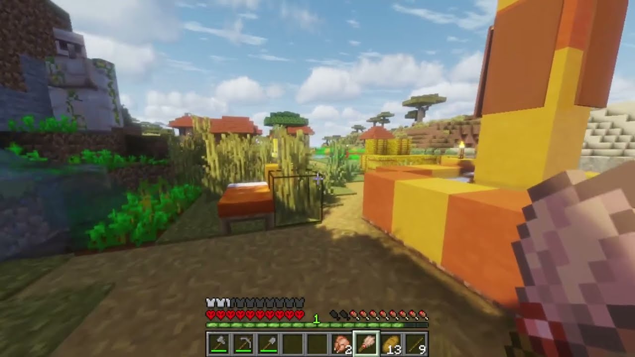 ゲーム下手なおばさんがマイクラハードコア影mod入りやる5-1