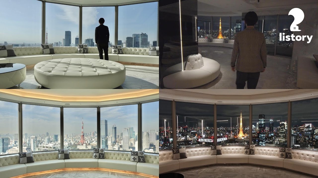 ペントハウスの昼と夜【作業用・広告オフ】｜Luxury Penthouse Residence Apartment Roomtour