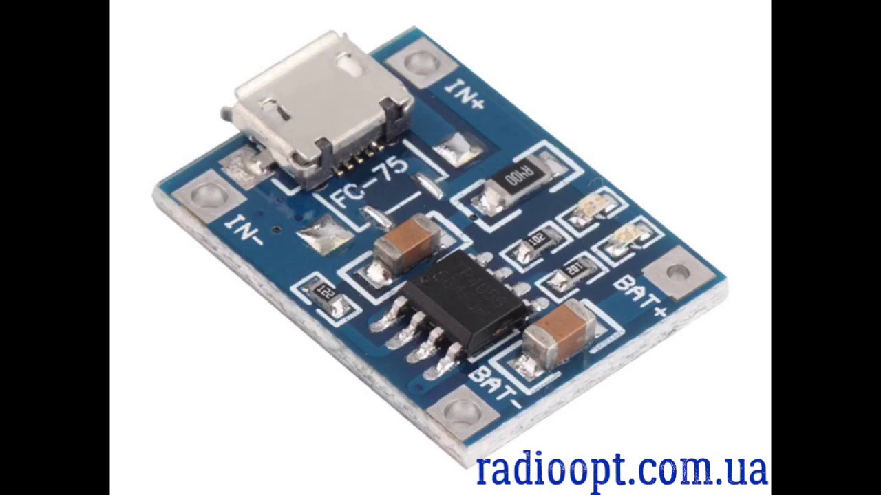 Модуль зарядки Li-Ion аккумуляторов с USBmicro на TP4056