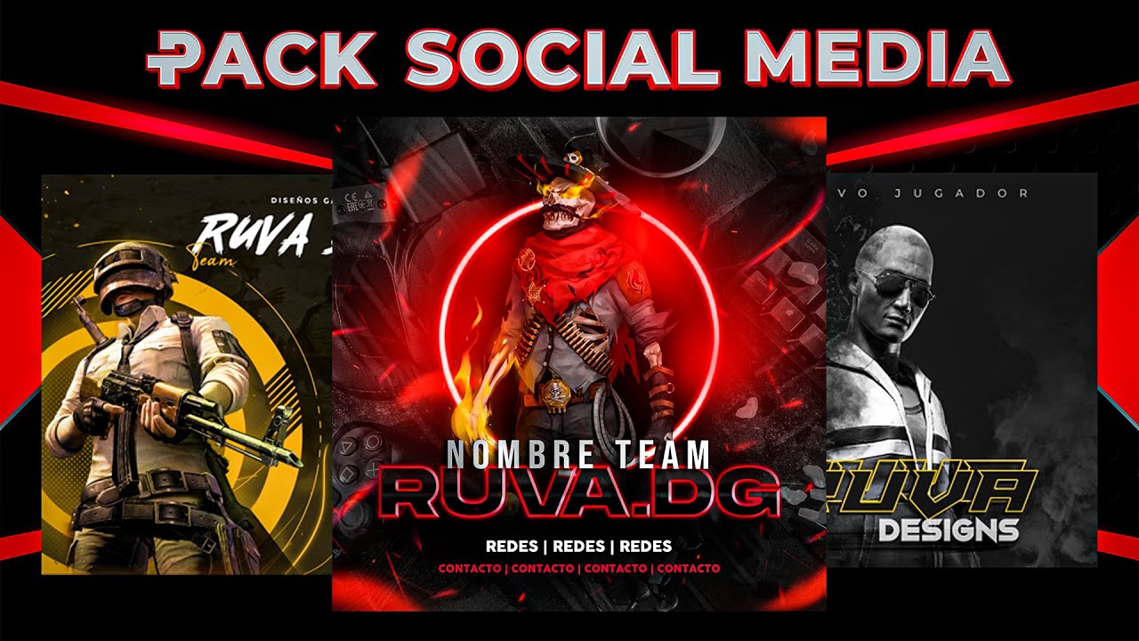 Pack de DISEÑOS GAMING para redes sociales | Banners GRATIS