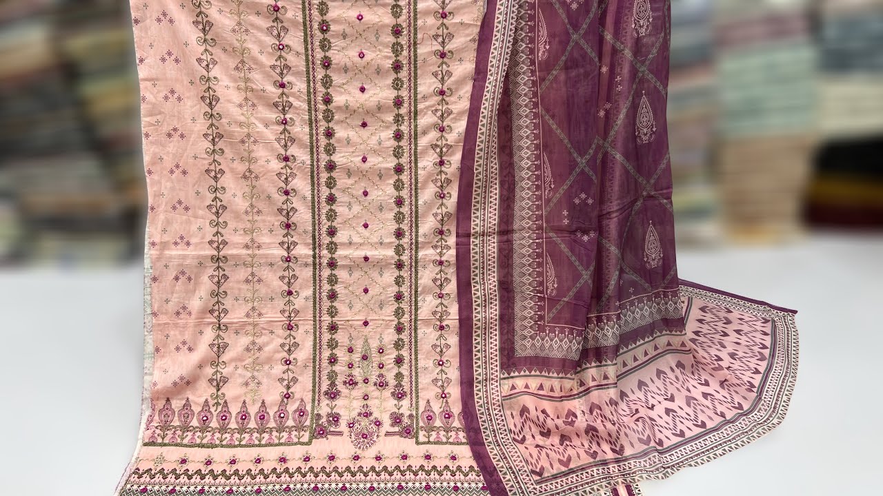 Luxury Embroidered Lawn | Special Zari Work | Digital Print | Handmade Shisha Work | Gul-E-Zarki