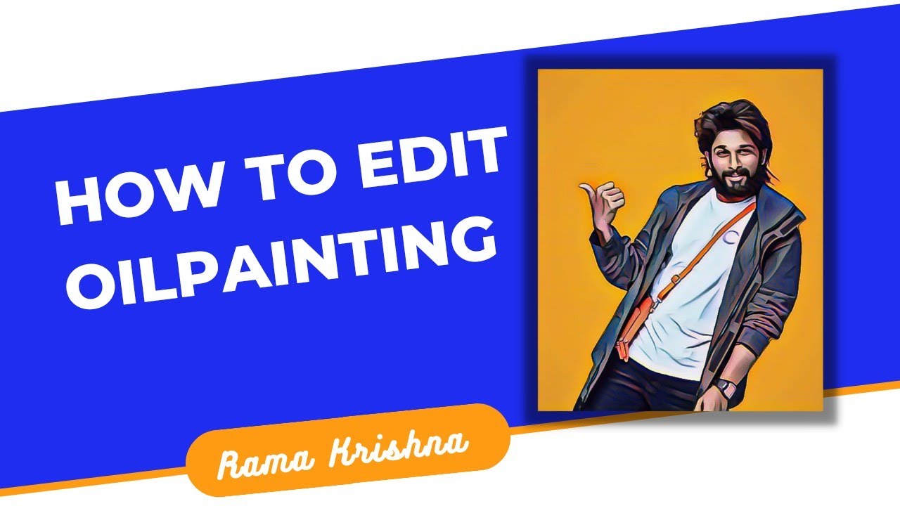 how to edit oil painting in Telugu/Rama Krishna creations/like and comment