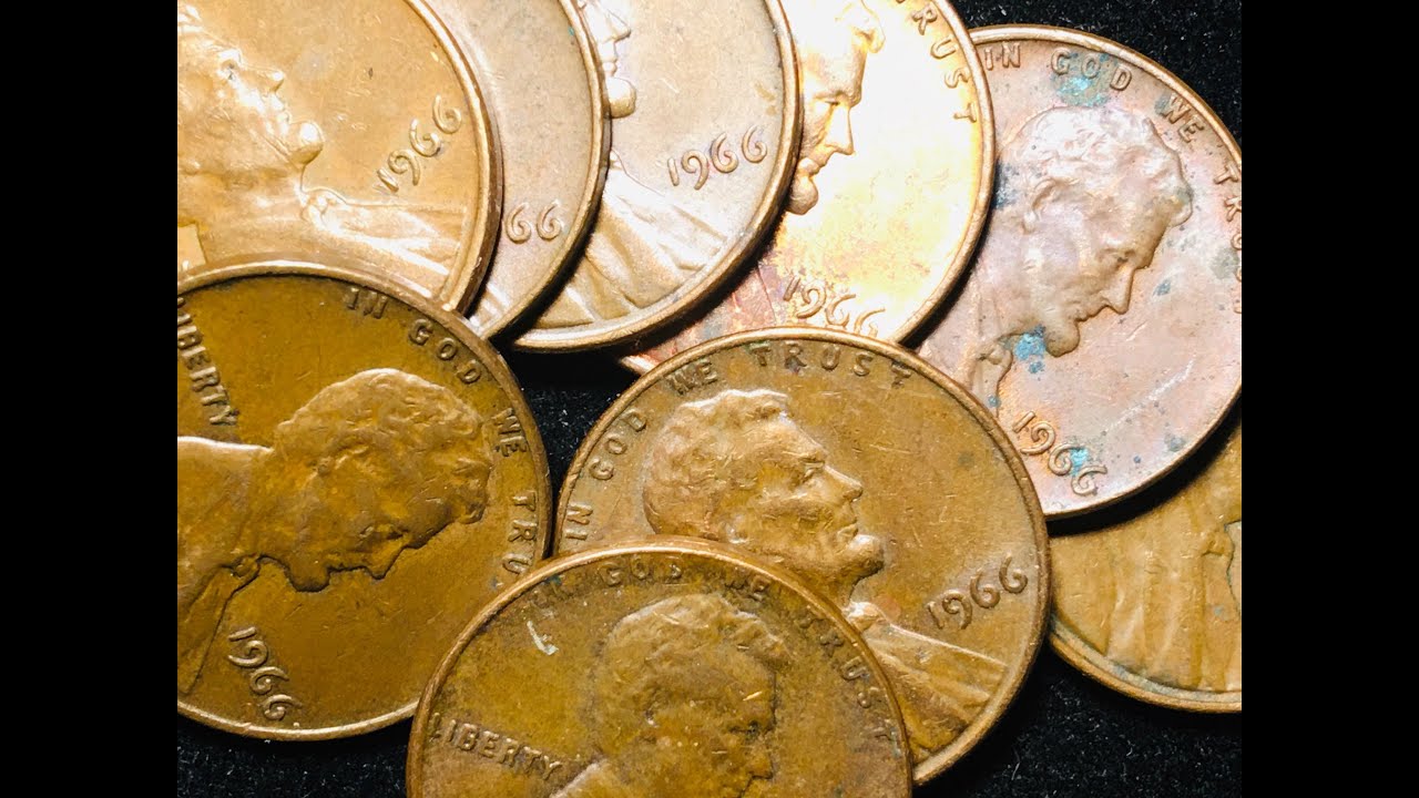 1966 United States One Cent - $22 Million Dollars Worth Minted - No Mint Mark Lincoln Memorial Penny