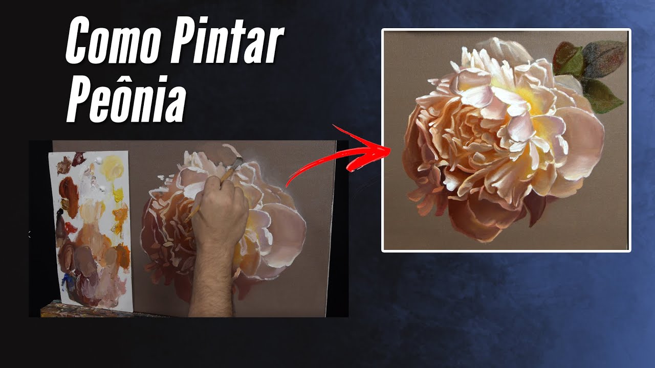 Como Pintar florais #3 Peônia