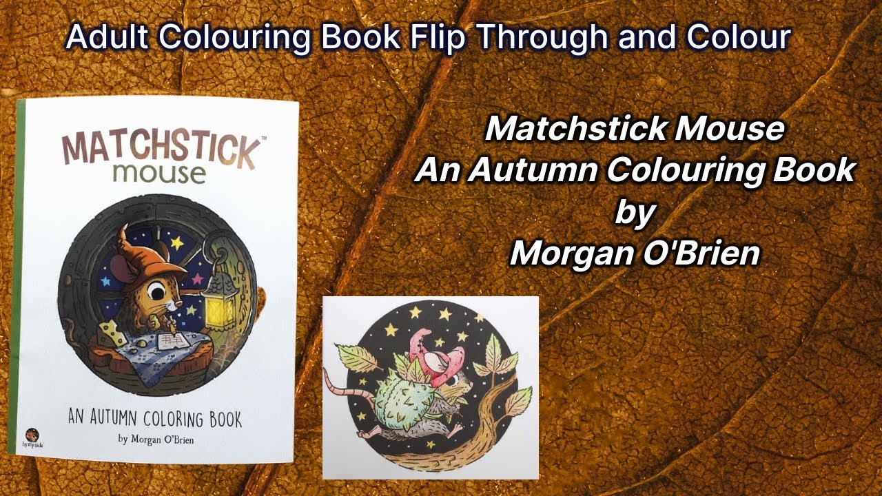 Adult Colouring Book Flip Through and Color - Matchstick Mouse Autumn by Morgan O'Brien