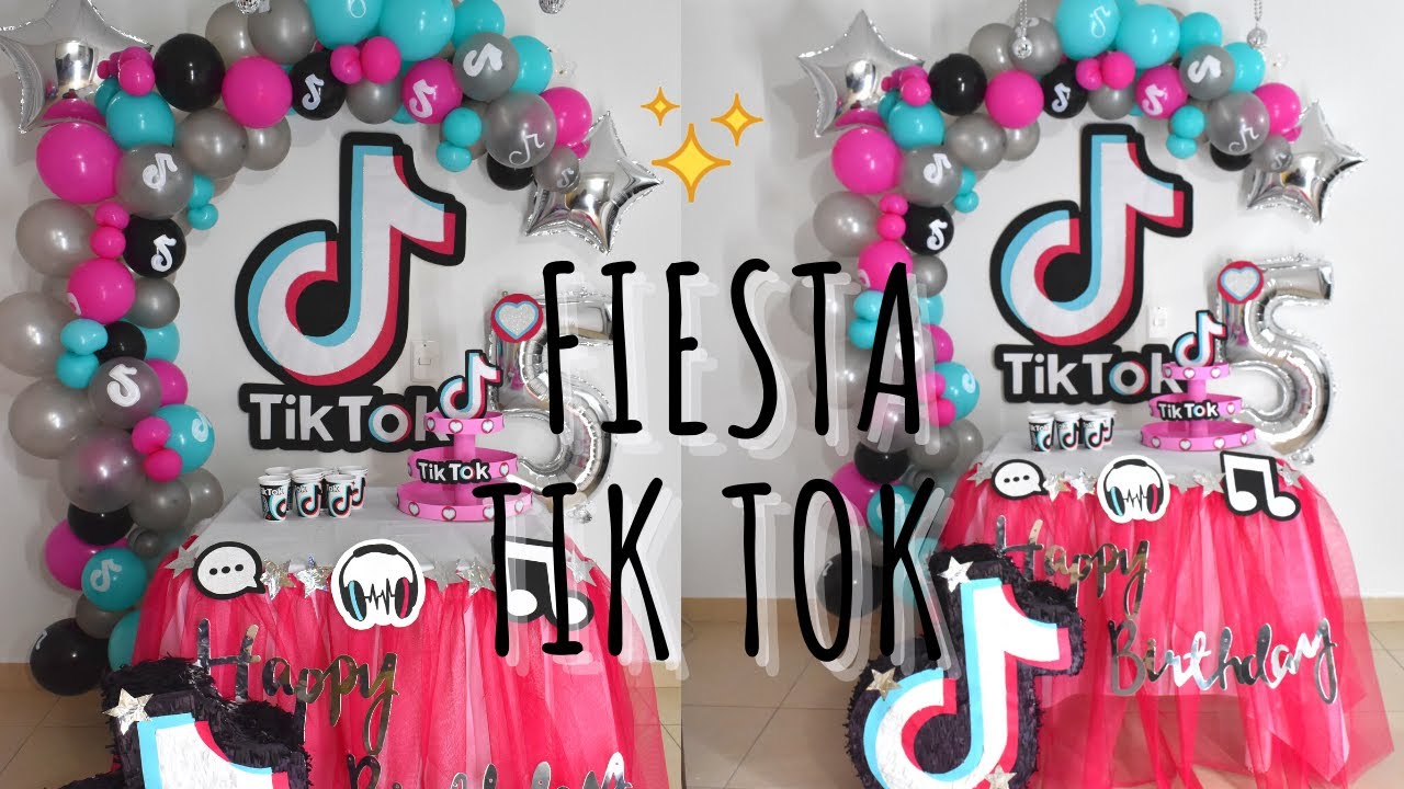CUMPLEAÑOS TIK TOK -DECORACIÓN FIESTA TEMATICA TIK TOK - 🤗Karol