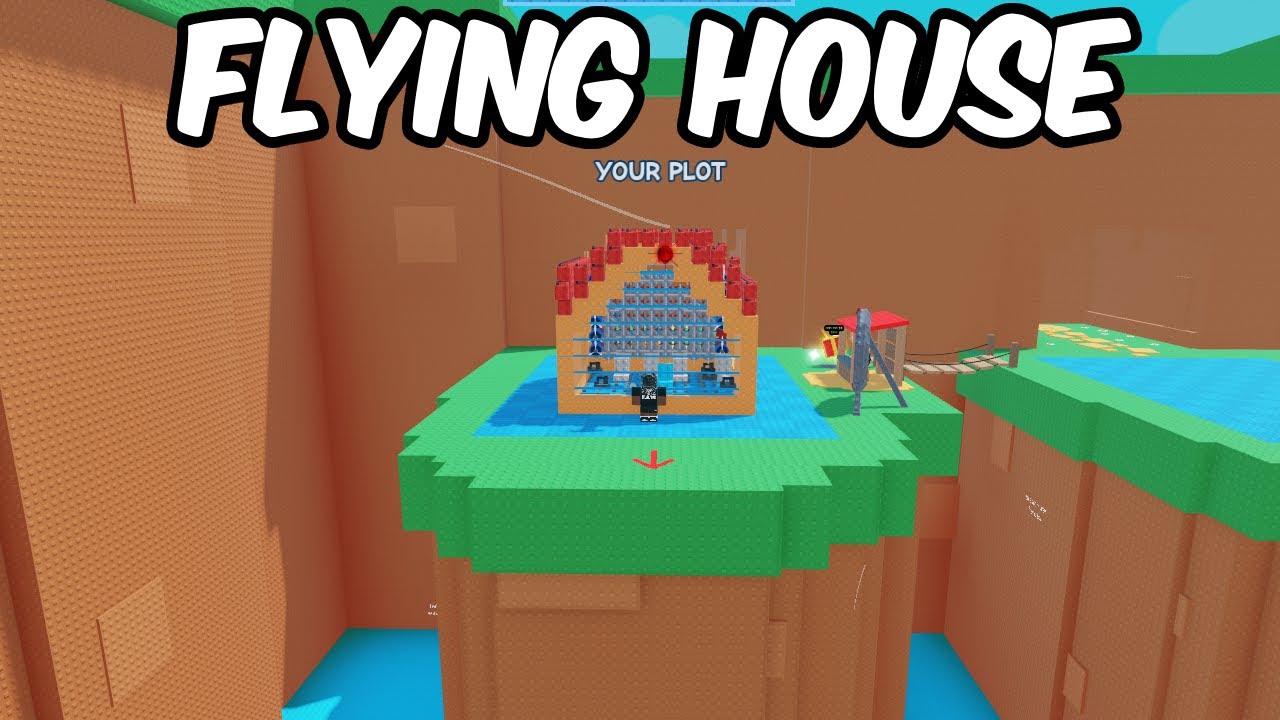 I Build a FLYING HOUSE in Build a Plane- Roblox...