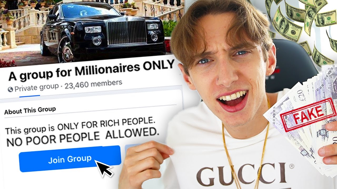I tried to join facebook groups for millionaires ONLY