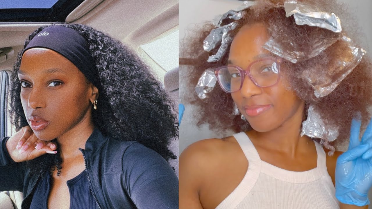 Dyed my curly hair for the Fall Season | L'Oreal HiColor