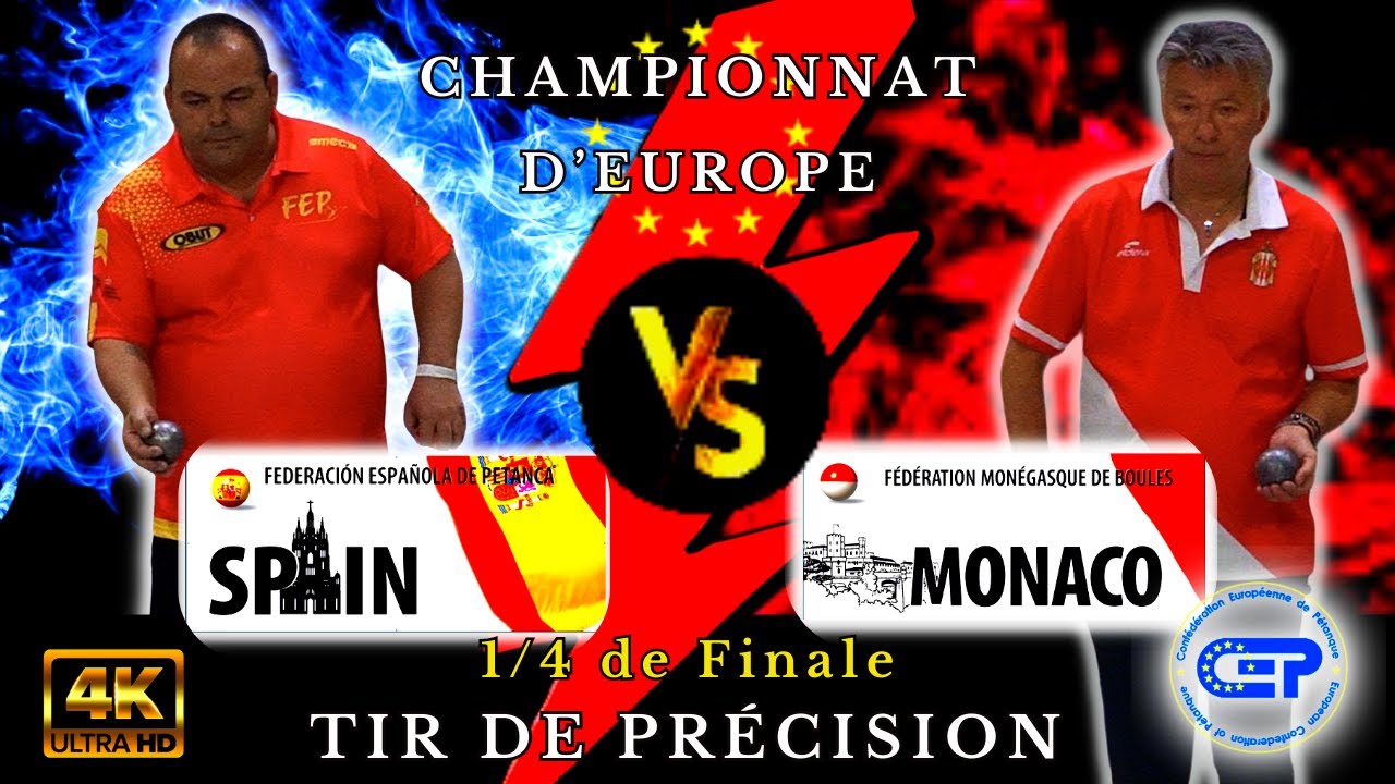 💥1/4 Tir de Précision Espagne 🇪🇸 vs Monaco 🇲🇨 Championnat Europe de Pétanque 2024 