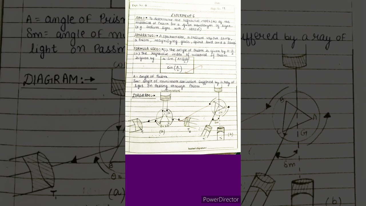REFRACTIVE INDEX OF THE PRISM USING SPECTROMETER | DETERMINE REFRACTIVE INDEX OF PRISM EXPERIMENT |