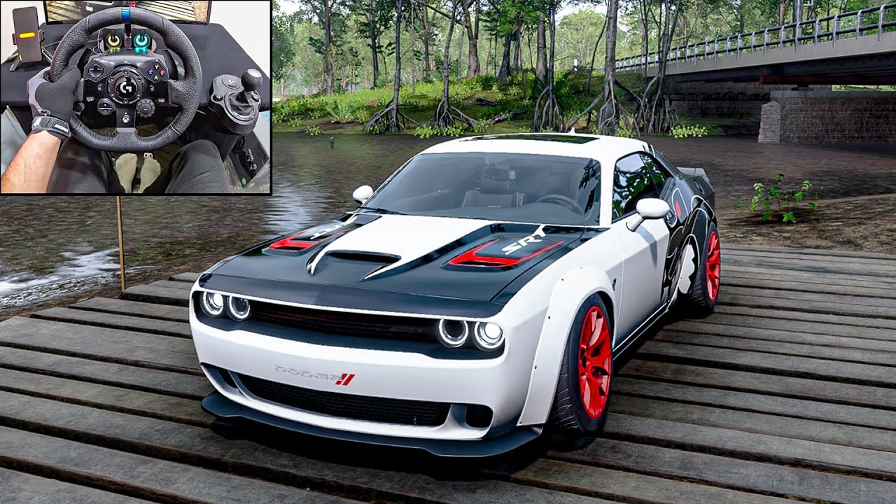 1000HP Dodge Challenger SRT Hellcat WideBody - Forza Horizon 5 | Logitech G923 Steering Wheel