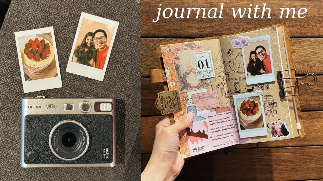 Journal With Me • New Year 2024 🎉 Instax Photos + Mini Evo