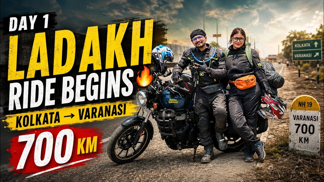 DAY 1: Kolkata to Varanasi | WE FINALLY STARTED OUR LADAKH RIDE!🔥 | 700 KM on Meteor 350 | June 2026