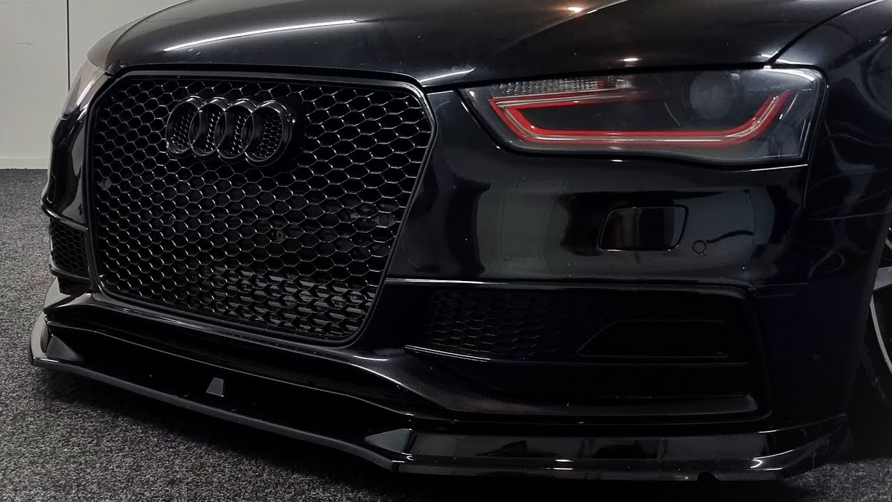 Часть 2: Audi A4 B8.5 установка решетки радиатора, тюнингового бампера ECS и индивидуальной покра...