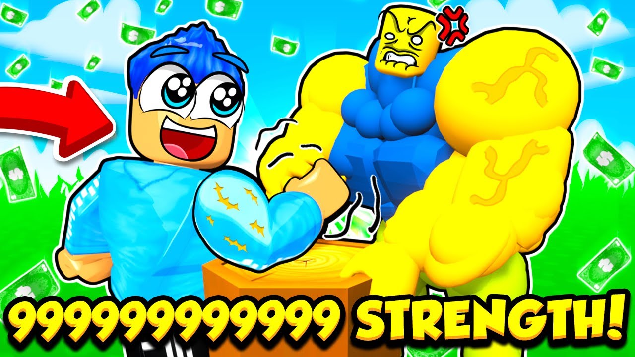 I Got BILLIONS OF Strength In ARM WRESTLING SIMULATOR!!