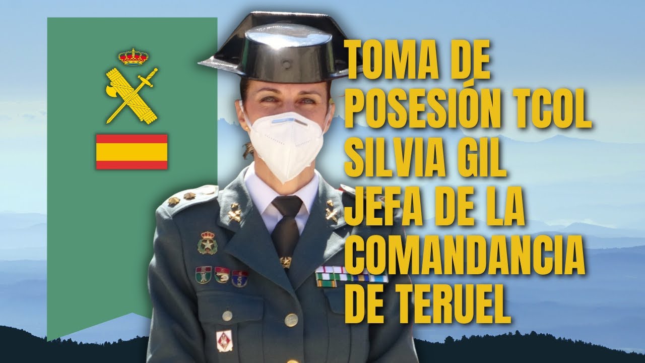 Toma de posesión en Teruel de la teniente coronel Silvia Gil, primera mujer jefa de una comandancia.