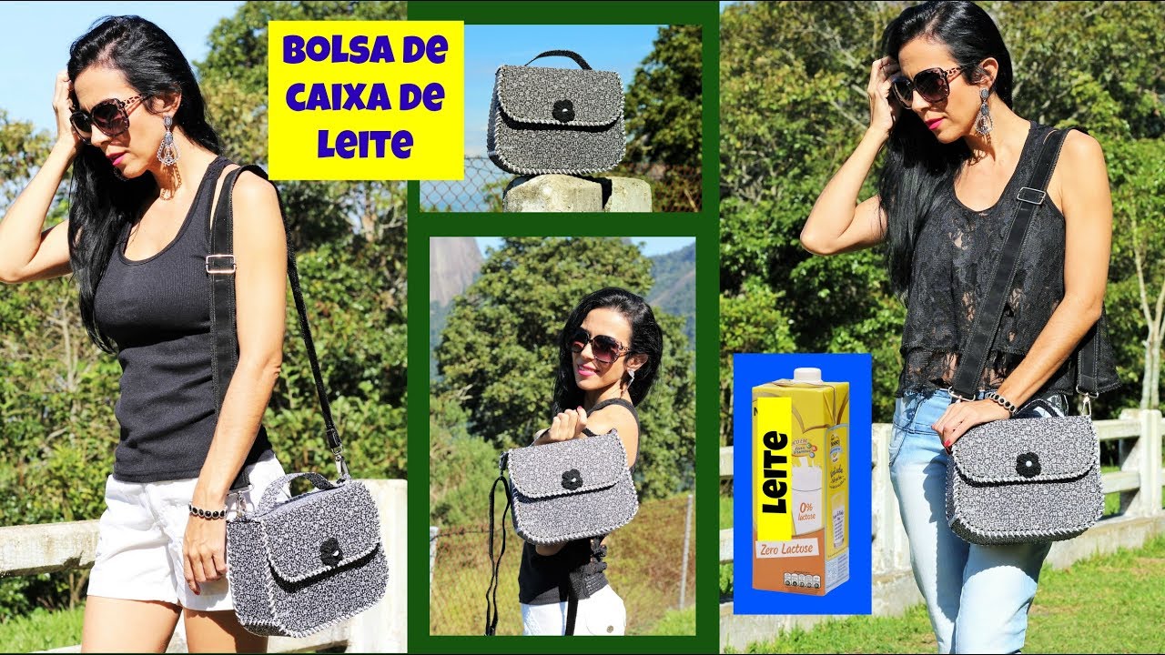 COMO FAZER BOLSA DE CAIXA DE LEITE