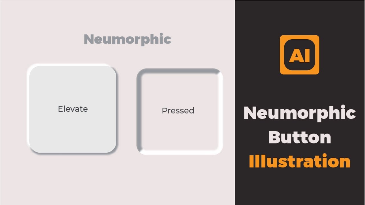 Neumorphic Button In Illustrator | Adobe Illustrator Tutorial | Graphic Design | Mood Editz