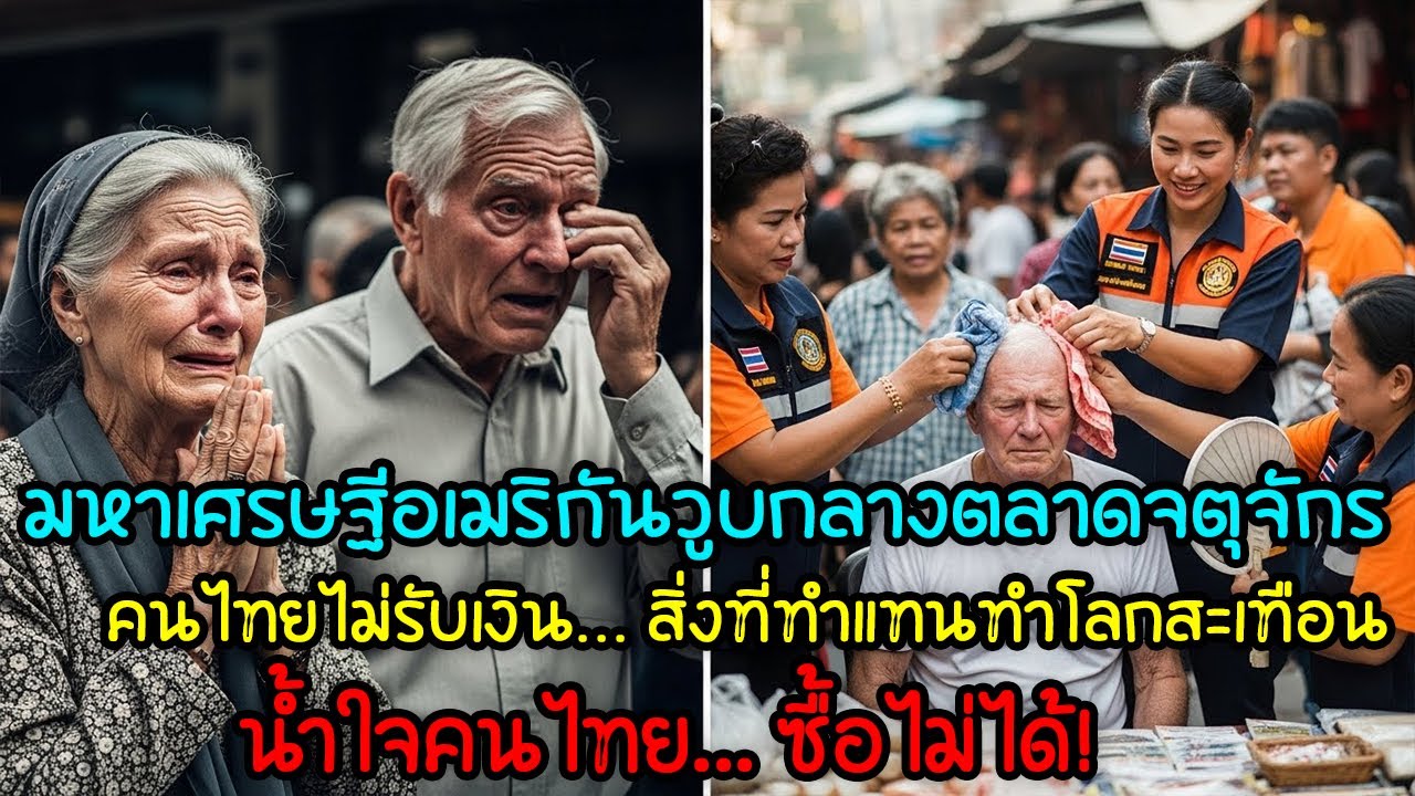 ไม่มีใครคาดคิด! เศรษฐีอเมริกันเป็นลมกลางจตุจักร เจอสิ่งนี้จากแม่ค้าไทย