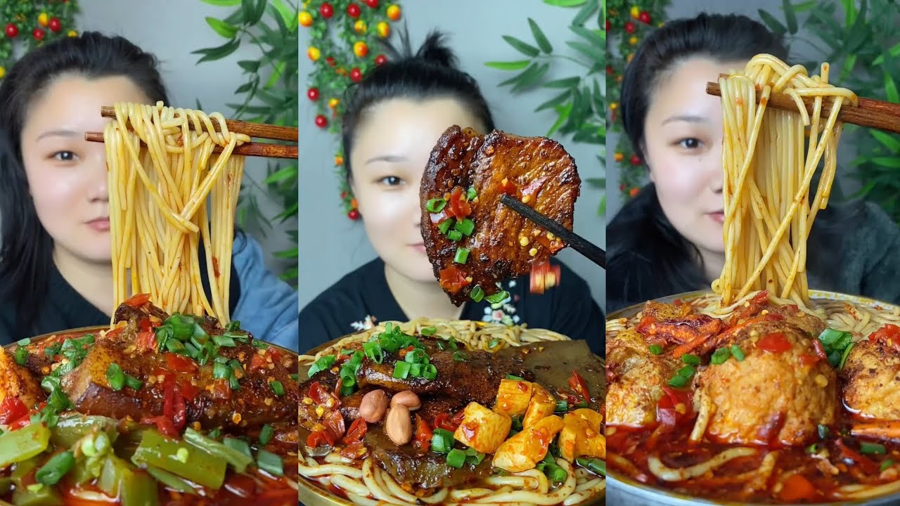 YUMMY 😋 🤤#5 :Eat pig brain belly pork 🤤😋{ Seav Hor} Noodles🍜🍜.#belly #yummy  #mukbang #food
