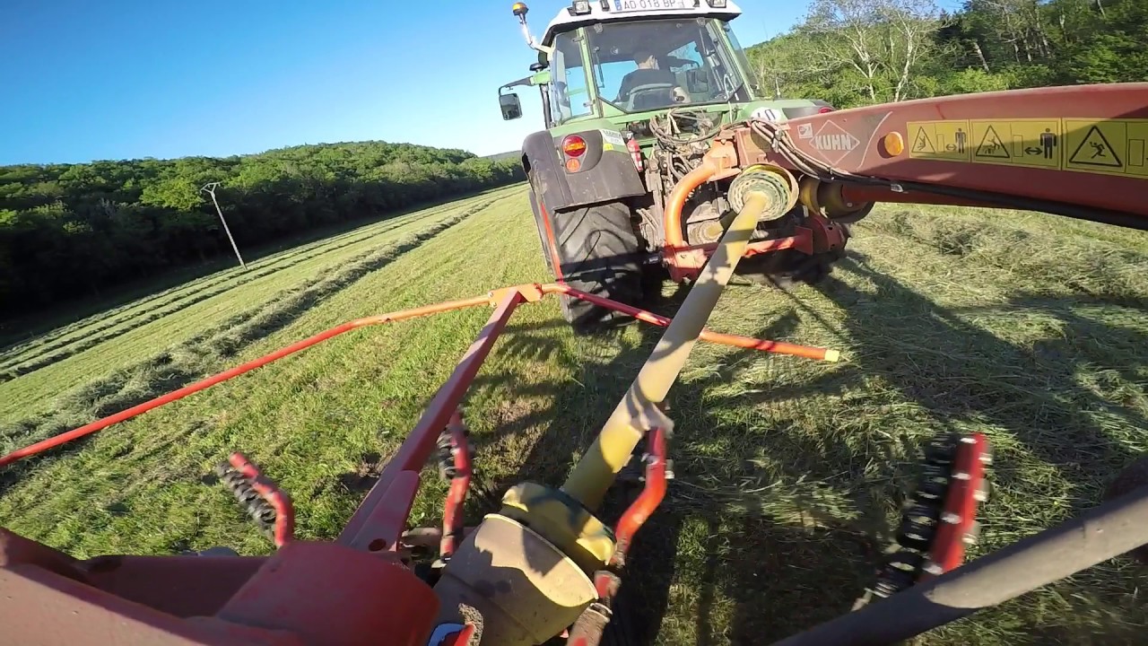 Andainage de foin 2017 [GoPro] [Fendt 309 Vario][Kuhn GA 6520 Masterdrive][Renault 155.54