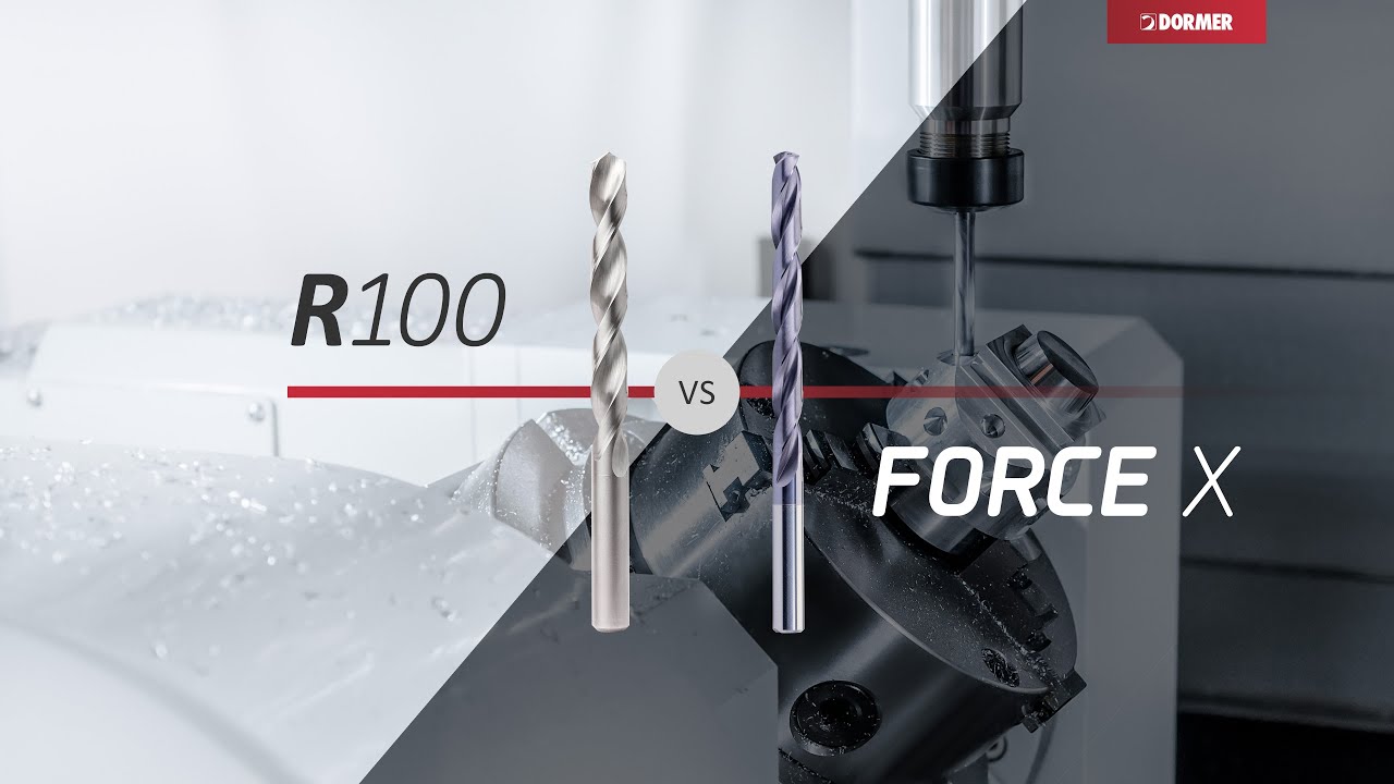 Dormer R100 vs Force X - Solid Carbide Drills Comparison