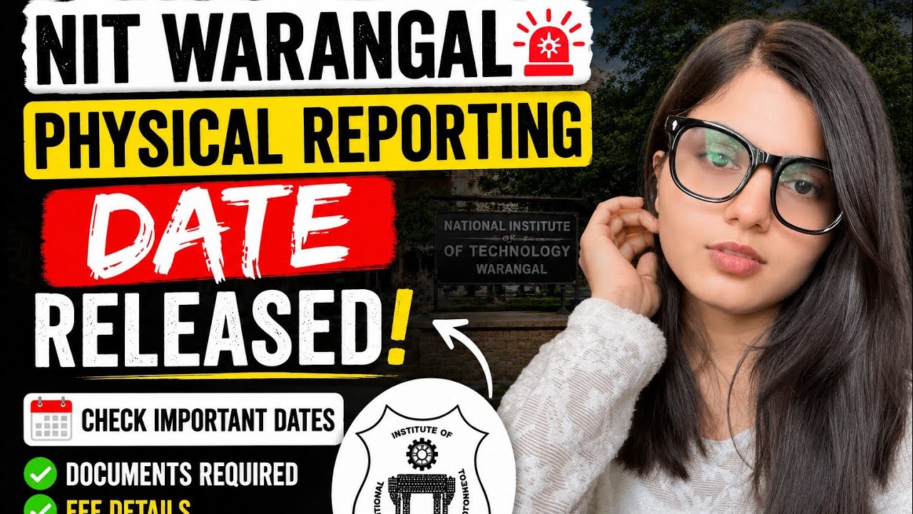 NIT Warangal Physical Reporting Date Released | IIT JAM 2026 MSc Admission Update