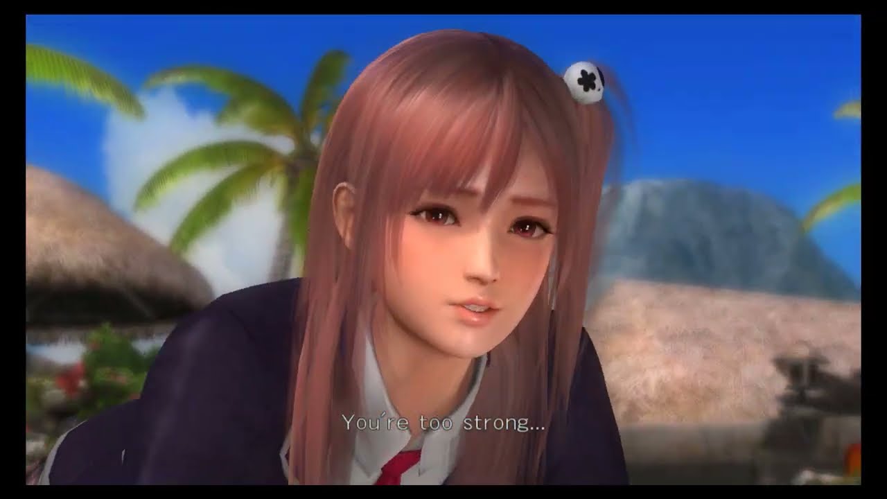[DOA5LR] Honoka and Marie's Lose Poses (English Dub, Zack Island Stage, 100% Wet.)