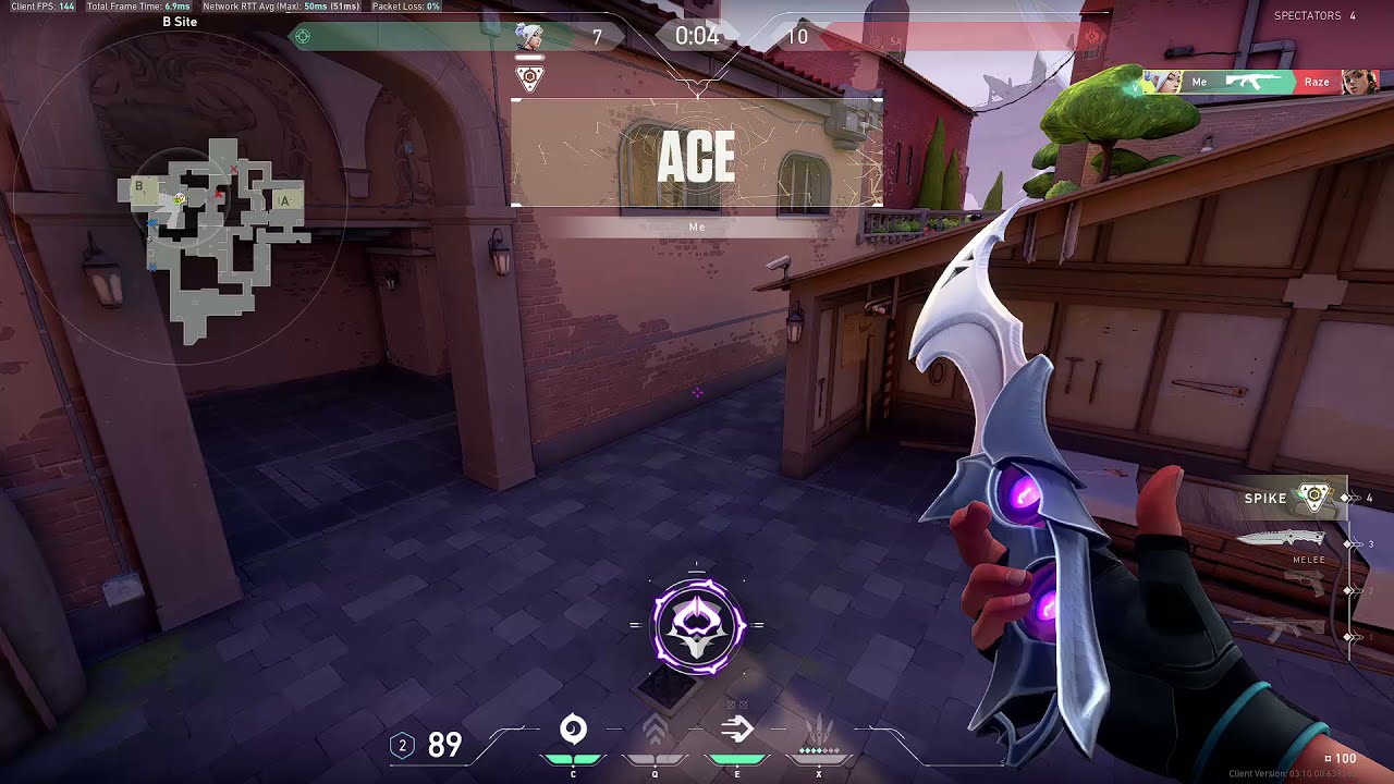 Insane ACE 10ms VS 70ms ping fight