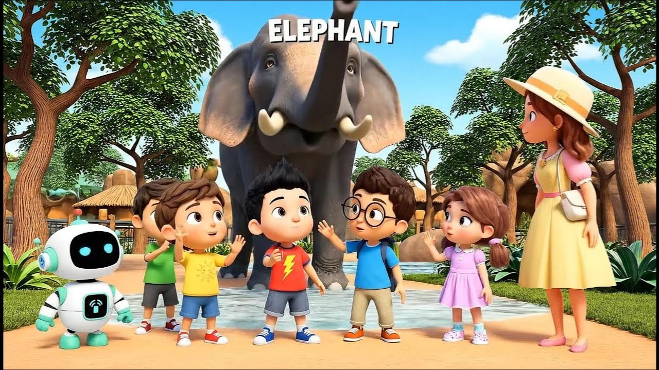 Visit the Zoo! Learn Animal Names & Sounds | English for Kids