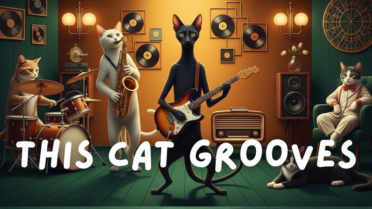 THIS CAT GROOVES 🐱🎶 Smooth Jazz Funk & Analog Vibes for Chill / Deep Work