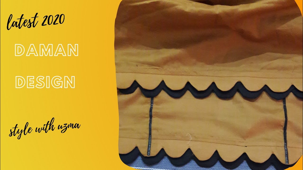 Daman design double cut work cutting and stitching tutorial (easy method) |2024 @AroobJatoiSaad