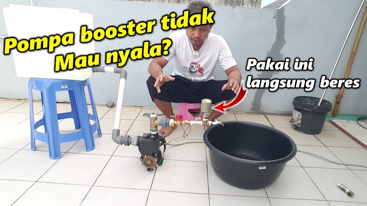 Mengatasi pompa pendorong (booster) tidak mau menyala: menambah pressure switch