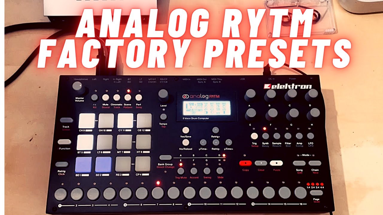 Elektron Analog Rytm MK1 - Factory Presets Demo (No Talking)