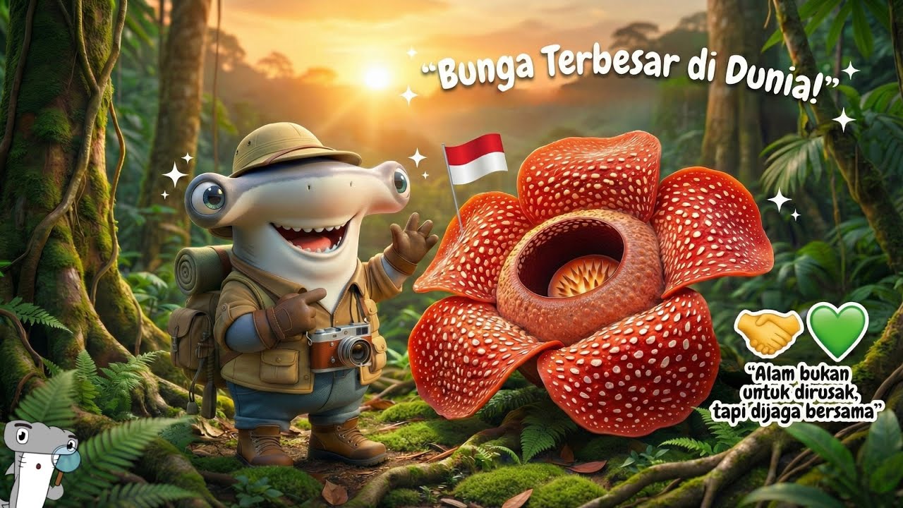 Bunga Raksasa Asli Indonesia | Rafflesia arnoldii | Learning With Martelo | Bengkulu | Hutan | Kids