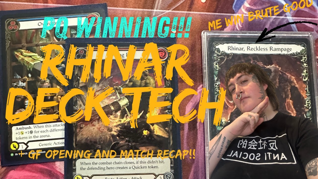 PQ Winning Rhinar! Deck Tech + Match Recap & Gold Foil Opening