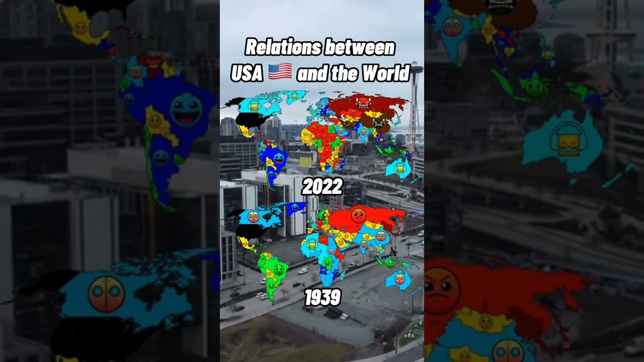 Relations between USA 🇺🇸 and the World (1939-2022) #history #geography #conflict #world #shorts