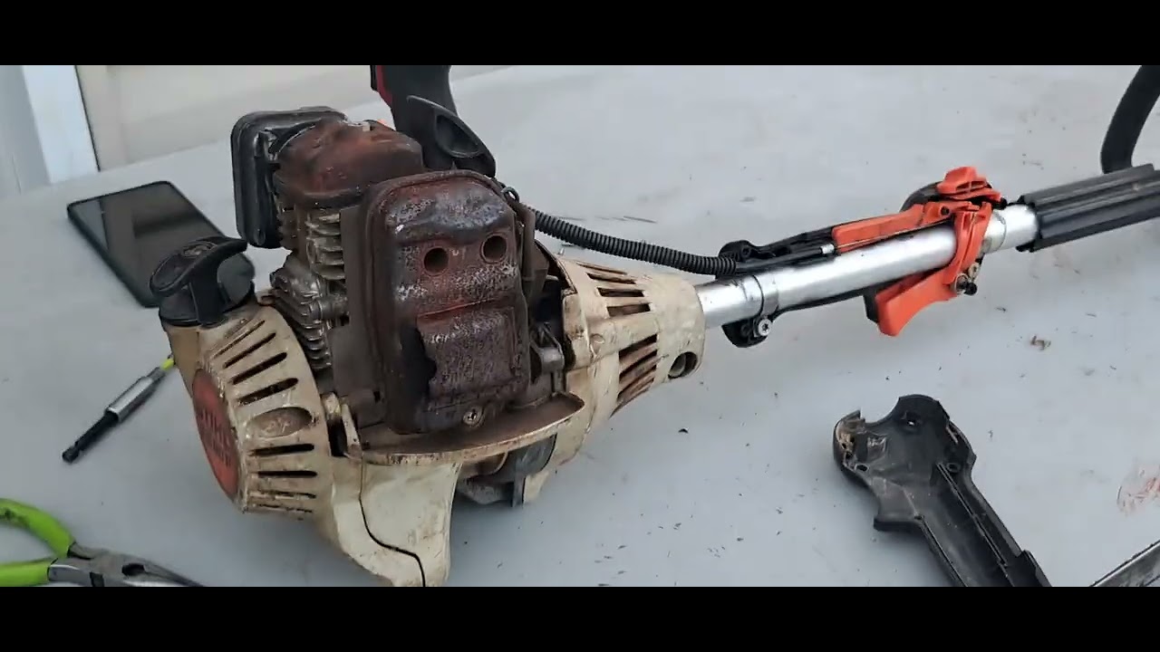 RDMJ.parte#1. DESBROZADORA FS 90R STIHL GATILLO DE ACELERACION TRABADO..