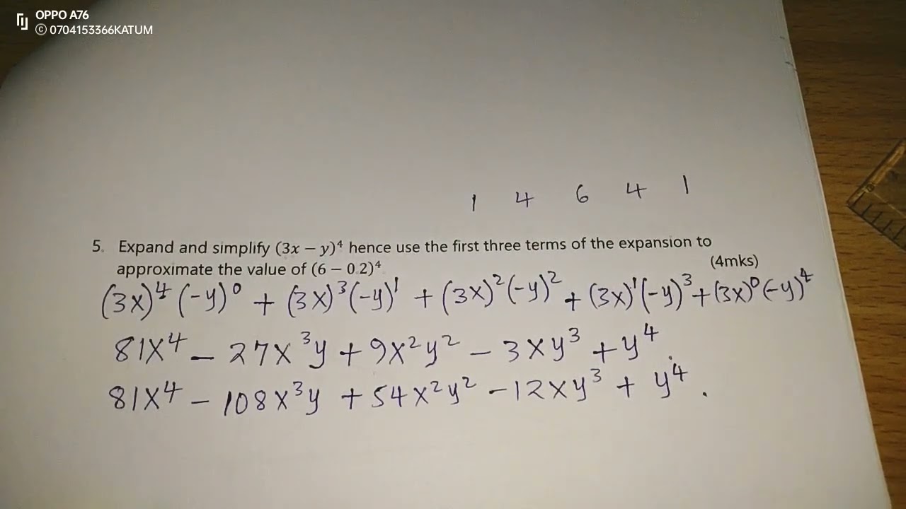 BINOMIAL EXPANSIONS: APPLICATION IN NUMERICAL CASES