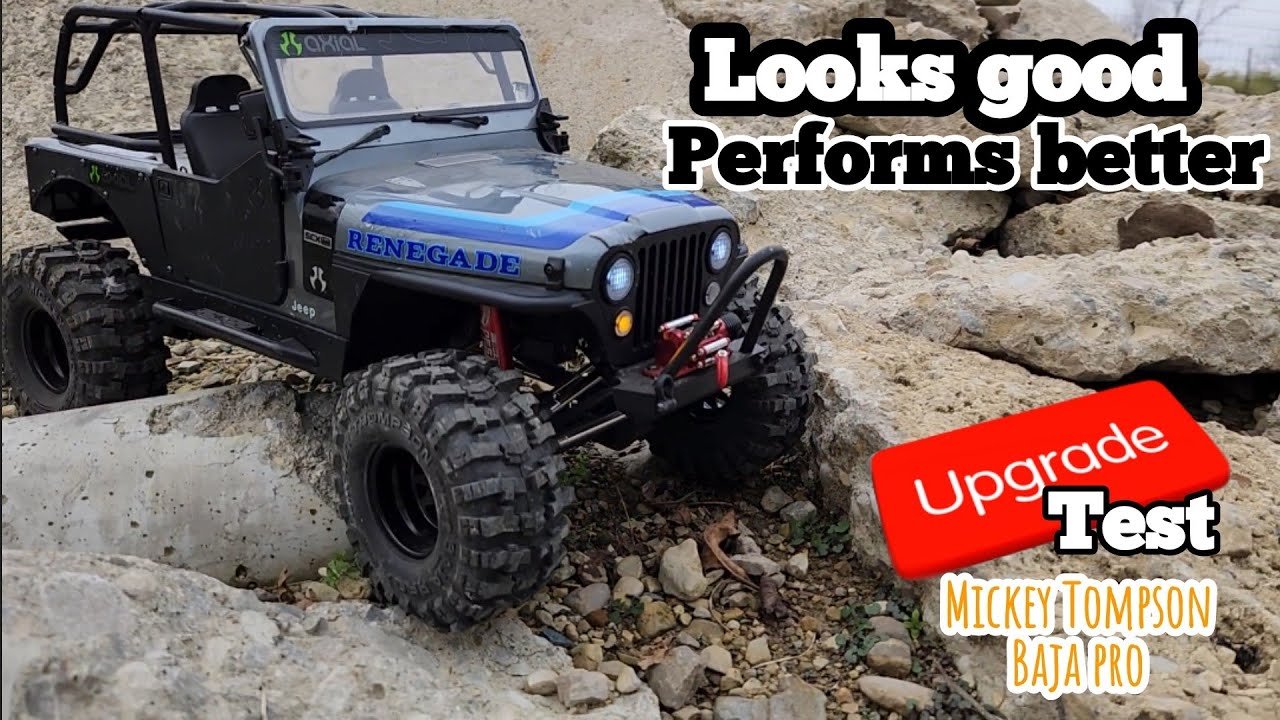 AMAZING RIG! scx10iii CJ7 tests the proline Mickey Tompson Baja Pro x at Crawler County