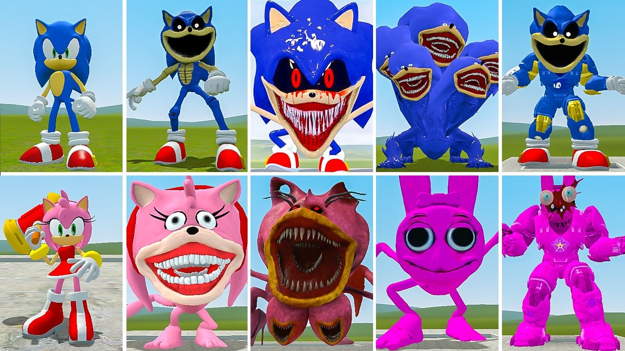ALL SPRUNKI HORROR MECHATITAN FAMILY VS ALL SONIC MECHATITAN TAPES FAMILY ? in Garrysmod!,...